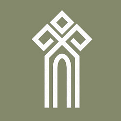 Свитшот хлопковый мужской Символ славянский чур, цвет: авокадо — фото 2