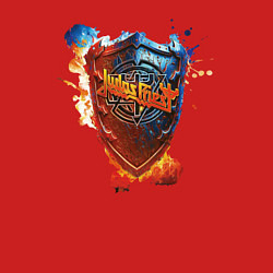 Свитшот хлопковый мужской Album Invincible Shield - Judas Priest, цвет: красный — фото 2