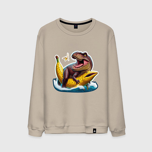 Мужской свитшот Членозавр Рекс / Миндальный – фото 1