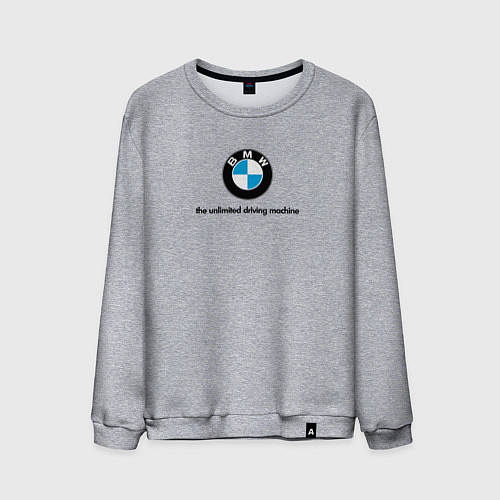 Мужской свитшот BMW the unlimited driving machine / Меланж – фото 1