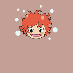 Свитшот хлопковый мужской Рыбка Поньо, цвет: пыльно-розовый — фото 2