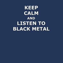 Свитшот хлопковый мужской Listen to Black Metal, цвет: тёмно-синий — фото 2