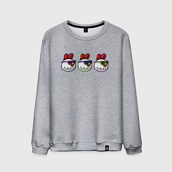 Свитшот хлопковый мужской Чикен Ган - цыплята, цвет: меланж