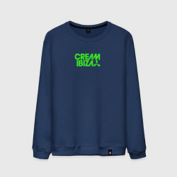 Свитшот хлопковый мужской Cream Ibiza, цвет: тёмно-синий