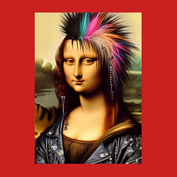 Свитшот хлопковый мужской Mona Lisa - punks not dead, цвет: красный — фото 2