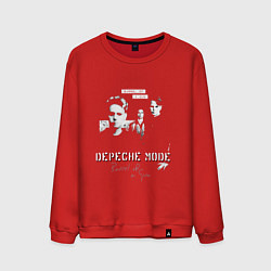 Свитшот хлопковый мужской Depeche Mode - Band barrel of a gun, цвет: красный