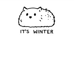 Свитшот хлопковый мужской Cat its winter, цвет: белый — фото 2