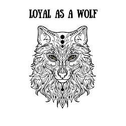 Свитшот хлопковый мужской Loyal as a wolf, цвет: белый — фото 2