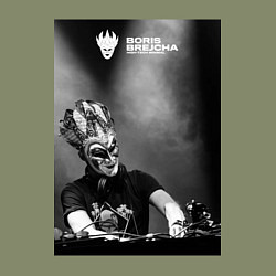 Свитшот хлопковый мужской Boris Brejcha high tech minimal, цвет: авокадо — фото 2