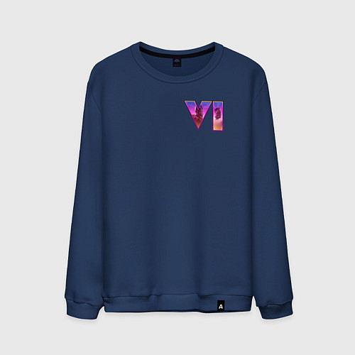 Мужской свитшот GTA VI - logo / Тёмно-синий – фото 1