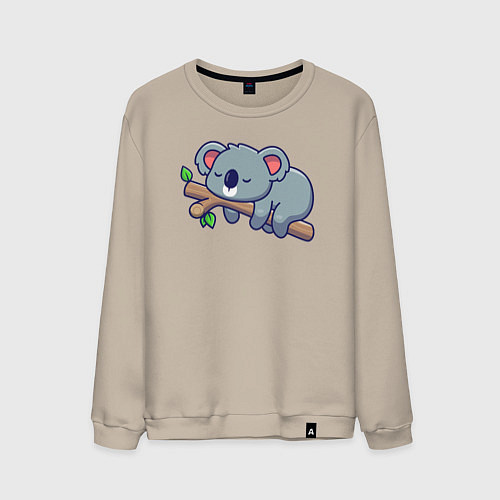 Мужской свитшот Коала на ветке / Миндальный – фото 1