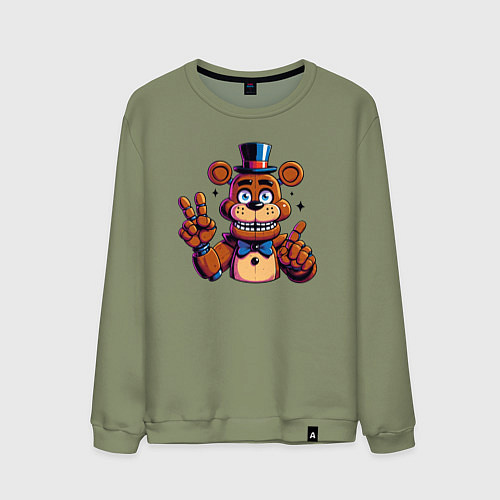 Мужской свитшот Медведь Фредди / Авокадо – фото 1