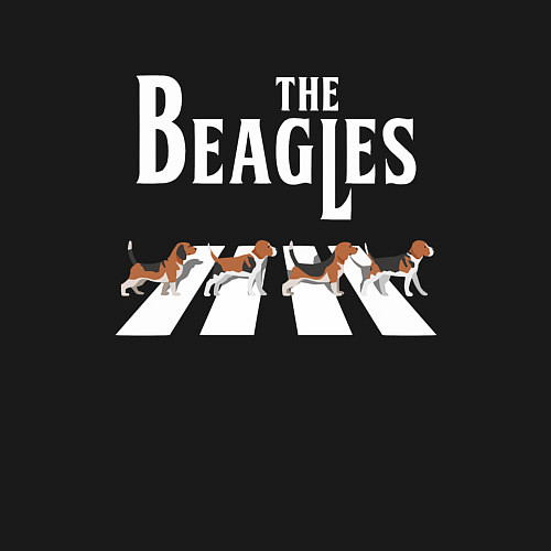 Мужской свитшот Бигли The Beatles пародия / Черный – фото 3