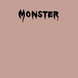 Свитшот хлопковый мужской Monster black, цвет: пыльно-розовый — фото 2