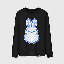 Свитшот хлопковый мужской White bunny, цвет: черный