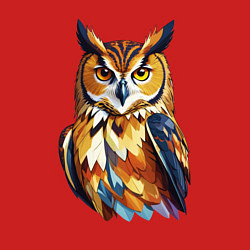 Свитшот хлопковый мужской Мудрый филин, цвет: красный — фото 2