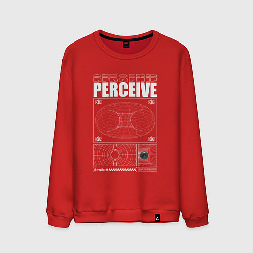 Мужской свитшот Perceive streetwear / Красный – фото 1