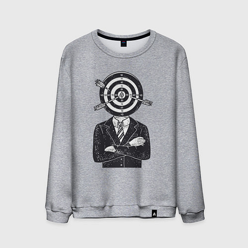 Мужской свитшот Человек дартс / Меланж – фото 1