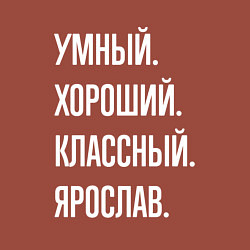 Свитшот хлопковый мужской Умный хороший классный Ярослав, цвет: кирпичный — фото 2