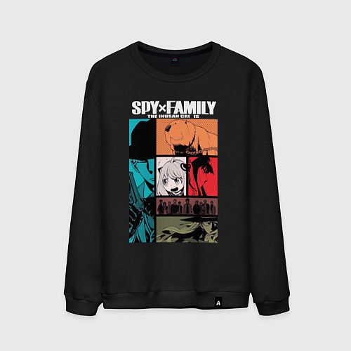 Мужской свитшот Семья шпиона из одноименной манги и аниме / Черный – фото 1