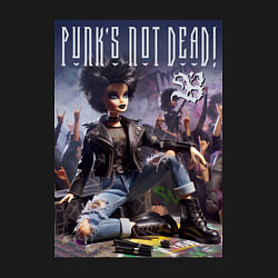 Свитшот хлопковый мужской Cool Barbie - punk is not dead, цвет: черный — фото 2