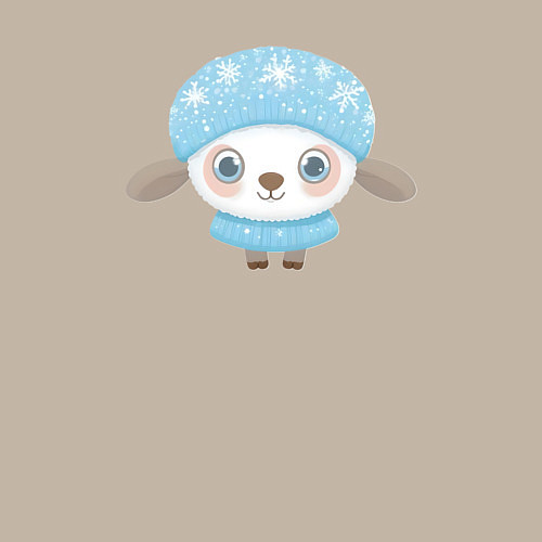 Мужской свитшот Маленькая овечка / Миндальный – фото 3