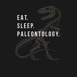 Свитшот хлопковый мужской Eat - sleep - paleontology, цвет: черный — фото 2