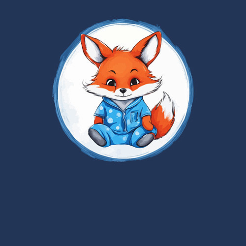 Мужской свитшот Милый Лапутик / Тёмно-синий – фото 3