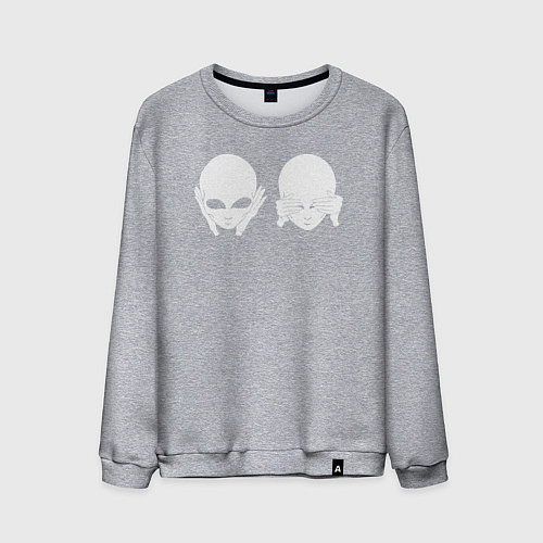 Мужской свитшот Белый пришелец / Меланж – фото 1