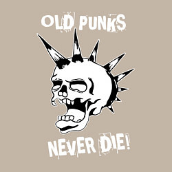 Свитшот хлопковый мужской Old punk, цвет: миндальный — фото 2
