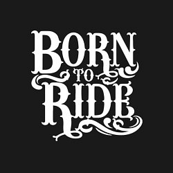 Свитшот хлопковый мужской Born to ride - рожденный ездить, цвет: черный — фото 2