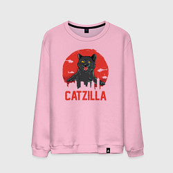 Свитшот хлопковый мужской Catzilla, цвет: светло-розовый