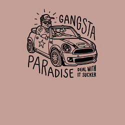 Свитшот хлопковый мужской Gangsta paradise, цвет: пыльно-розовый — фото 2