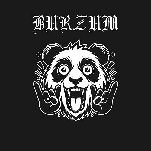 Мужской свитшот Burzum rock panda / Черный – фото 3