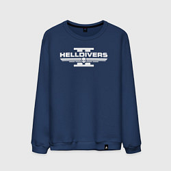 Свитшот хлопковый мужской Helldivers 2: Logo, цвет: тёмно-синий