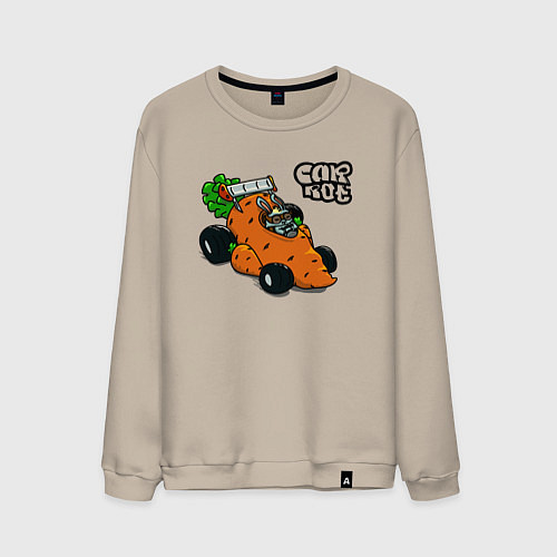 Мужской свитшот Carrot mobile racing / Миндальный – фото 1