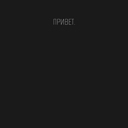 Мужской свитшот Privet slight / Черный – фото 3