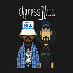 Свитшот хлопковый мужской Cypress hill - B Real and Sen Dog, цвет: черный — фото 2