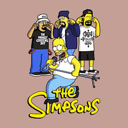Свитшот хлопковый мужской Simpsons - Cypress hill, цвет: пыльно-розовый — фото 2