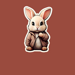 Свитшот хлопковый мужской Маленький пушистый кролик, цвет: кирпичный — фото 2