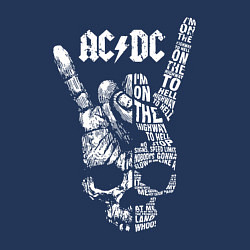 Свитшот хлопковый мужской AC DC - highway to hell, цвет: тёмно-синий — фото 2