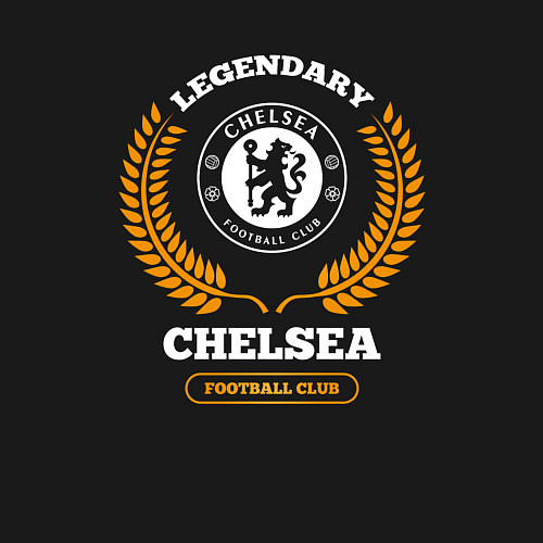 Мужской свитшот Лого Chelsea и надпись legendary football club / Черный – фото 3