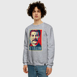 Свитшот хлопковый мужской Face Stalin, цвет: меланж — фото 2