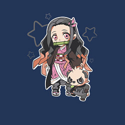 Свитшот хлопковый мужской Милашка Нэдзуко Камадо, цвет: тёмно-синий — фото 2