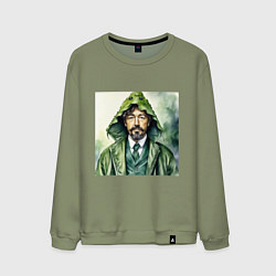 Мужской свитшот Чехов в кигуруми крокодил