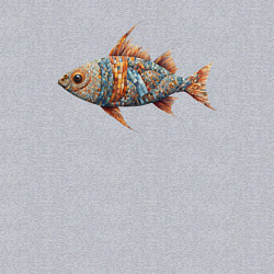 Свитшот хлопковый мужской Рыба фантастическая, цвет: меланж — фото 2