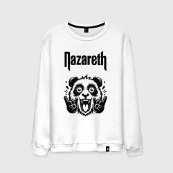 Свитшот хлопковый мужской Nazareth - rock panda, цвет: белый
