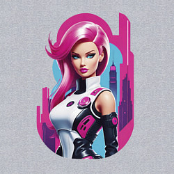 Свитшот хлопковый мужской Beauty Barbie - ai art, цвет: меланж — фото 2