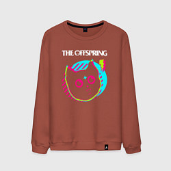 Свитшот хлопковый мужской The Offspring rock star cat, цвет: кирпичный