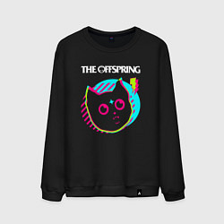 Свитшот хлопковый мужской The Offspring rock star cat, цвет: черный